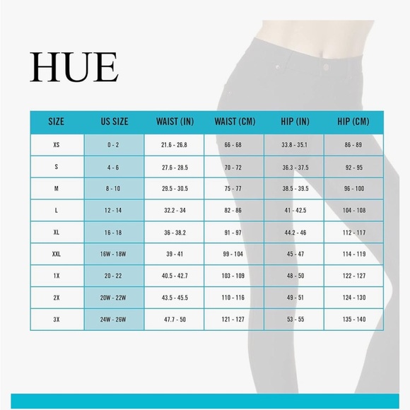 NWOT Hue Women's Essential Denim Black Leggings Sz S - Picture 4 of 10